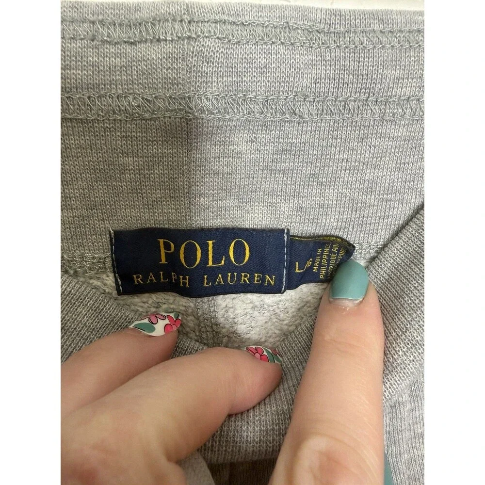 POLO Ralph Lauren Men’s Grey Sweat Pants Joggers Sz L Athletic Athleisure Gym